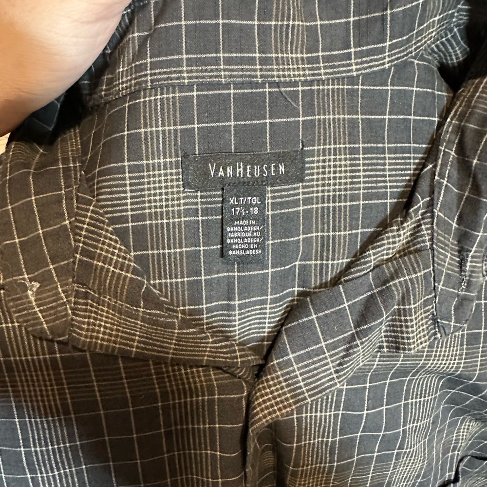 Van Heusen Charcoal Checkered Shirt - Picture 4 of 4
